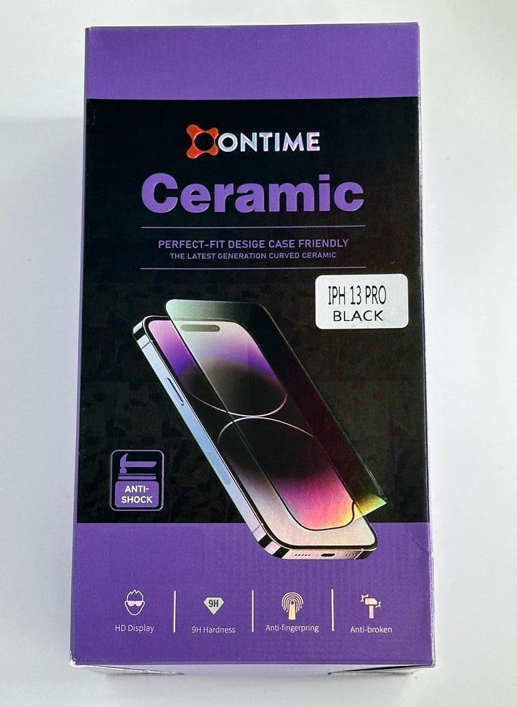 أونتايم غطاء حماية امامي آيفون 13 برو سيراميك اونتايم - Image 1