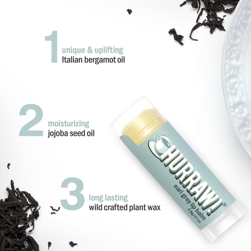 Hurraw! Earl Grey Lip Balm - Organic, Vegan, and Cruelty-Free Moisturizer - Image 3