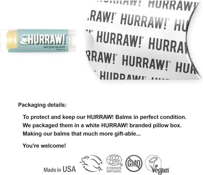 Hurraw! Earl Grey Lip Balm - Organic, Vegan, and Cruelty-Free Moisturizer - Image 2