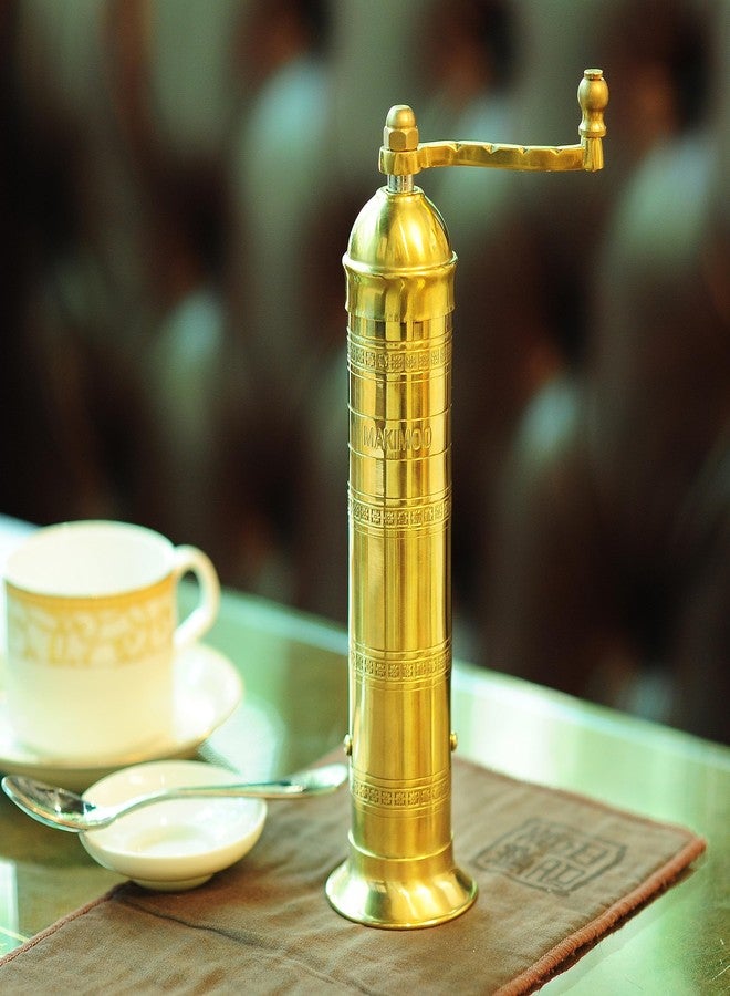 Makimoo Original Greek Pepper Mill, European Style Salt and Pepper Grinder, 9-Inch (Brass) - Image 2