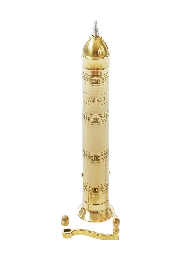 Makimoo Original Greek Pepper Mill, European Style Salt and Pepper Grinder, 9-Inch (Brass) - Image 3