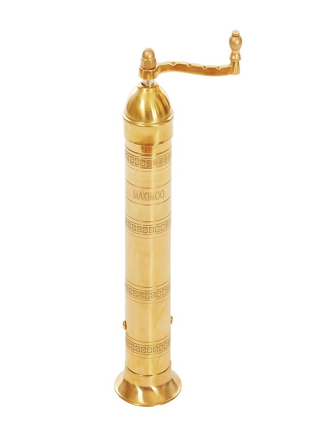 Makimoo Original Greek Pepper Mill, European Style Salt and Pepper Grinder, 9-Inch (Brass) - Image 1