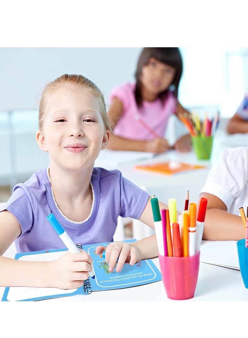 FengSVMA 6 Pack Magic Water Coloring Book, Magic Painting Books with Water Pen Mess Free Coloring Books for Toddler 2-4Years Reusable Coloring Book-Children - Image 5