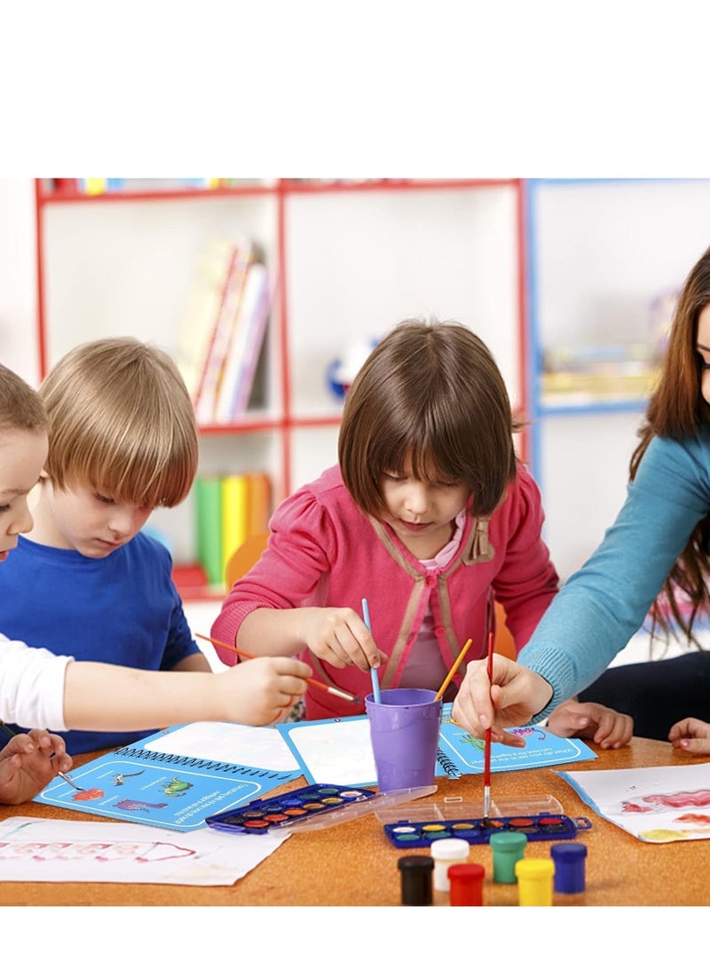 FengSVMA 6 Pack Magic Water Coloring Book, Magic Painting Books with Water Pen Mess Free Coloring Books for Toddler 2-4Years Reusable Coloring Book-Children - Image 4