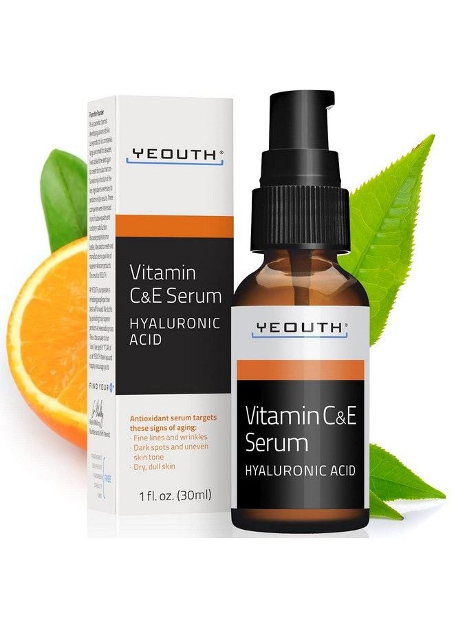 Yeouth - Vitamin C Face Serum Anti Aging Serum Vitamin C Serum For Face With Hyaluronic Acid Vitamin C Serum For Face Dark Spots & Wrinkles Face Serum For Women & Men Vitamin C For Face By Yeouth - Image 1