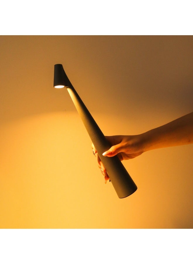 Portable LED Metal Table Lamp with Touch Control, 3 Brightness Levels & 3 Color Modes, Rechargeable Cordless Night Light – White - Image 5