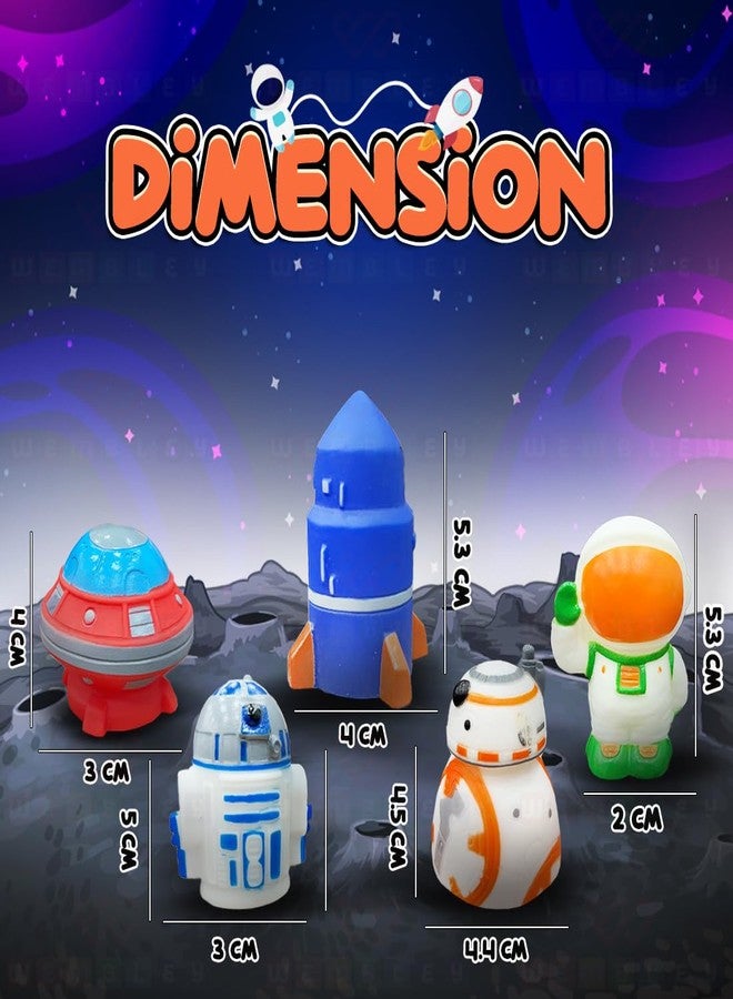 Wembley 5 Pcs Space Finger Puppet Toy for Kids| Soft and Mini Figure Toys for Boys and Girls| Great for Parties, Interactive and Imaginative Playtime| Ideal as Return Gifts for Kids (Space) - Image 4