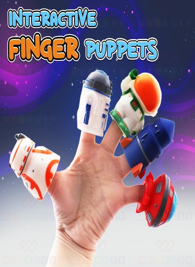 Wembley 5 Pcs Space Finger Puppet Toy for Kids| Soft and Mini Figure Toys for Boys and Girls| Great for Parties, Interactive and Imaginative Playtime| Ideal as Return Gifts for Kids (Space) - Image 2