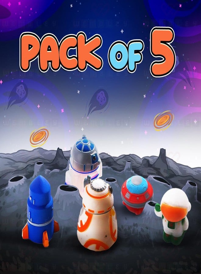 Wembley 5 Pcs Space Finger Puppet Toy for Kids| Soft and Mini Figure Toys for Boys and Girls| Great for Parties, Interactive and Imaginative Playtime| Ideal as Return Gifts for Kids (Space) - Image 3