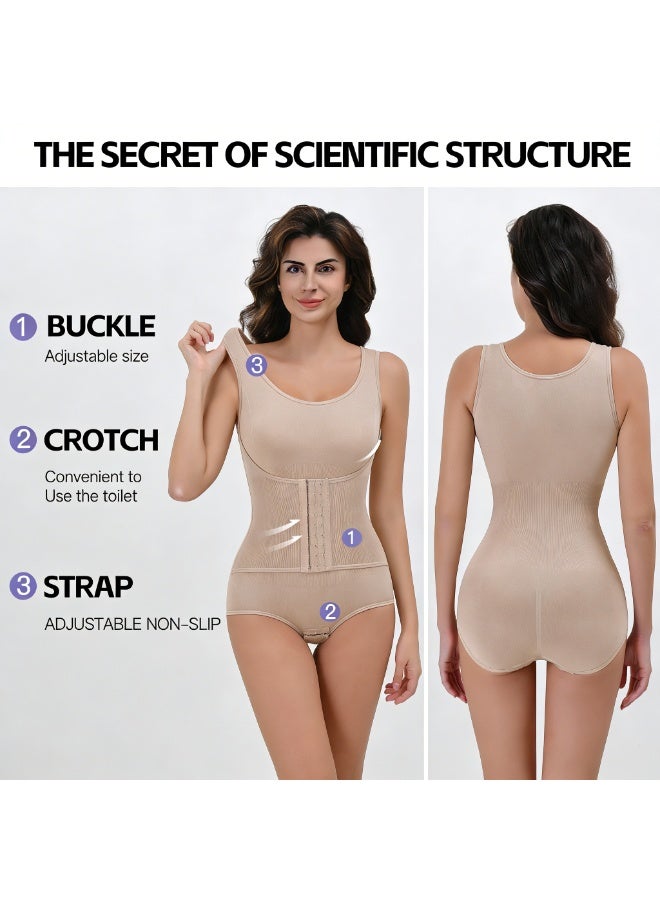 Magic Park Womens Shapewear, Waist Trainer Bodysuit For Women,Full Body Shaper,Tummy Control Shapewear,Ladies Round Neck Bodysuit,Sculpting Shaper Tank Top Bodysuits,Snatched Waist Body Suit - Image 2
