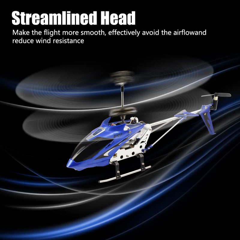 Cheerwing طائرة هليكوبتر صغيرة عن بعد Cheerwing S107/S107G Phantom 3CH 3.5 قناة مع نظام جيروسكوب أزرق - Image 4