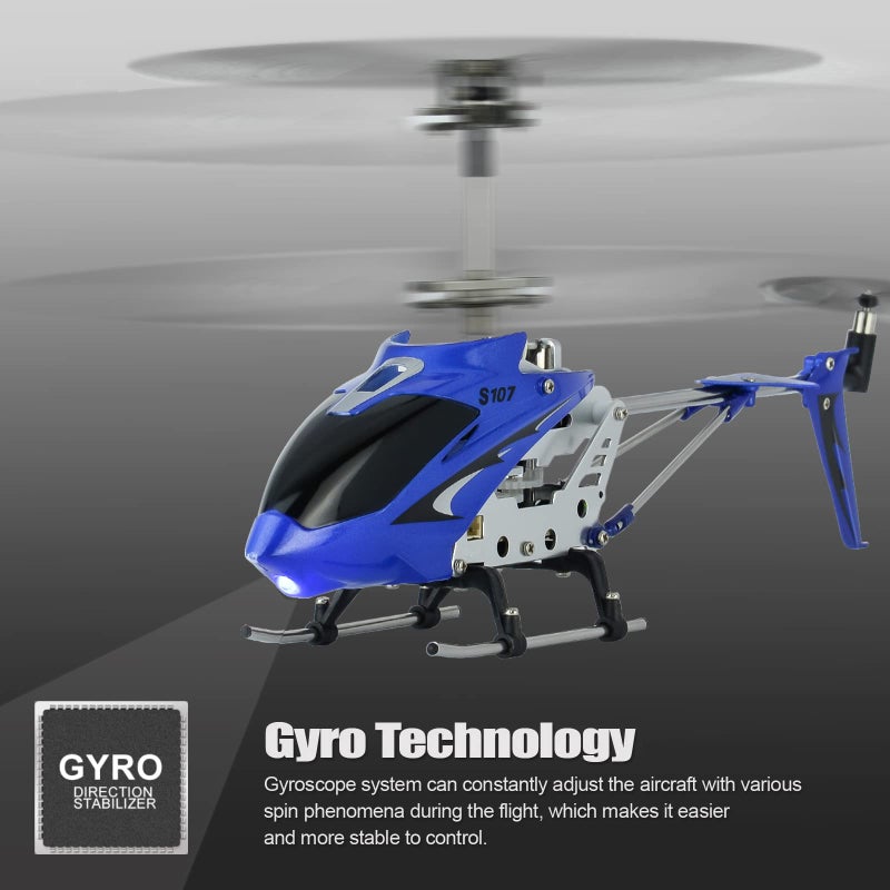 Cheerwing طائرة هليكوبتر صغيرة عن بعد Cheerwing S107/S107G Phantom 3CH 3.5 قناة مع نظام جيروسكوب أزرق - Image 3