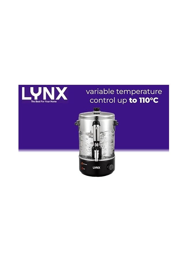 LYNX Water Boiler, 20L, 2000W, Stainless Steel, Variable Temp Control, 110°C Max, Auto Shut-Off, Boil Dry Protection, External Water tap, Non-Drip Drain Tap, Pilot Light Indicator, LY-WB-1020 - Image 3