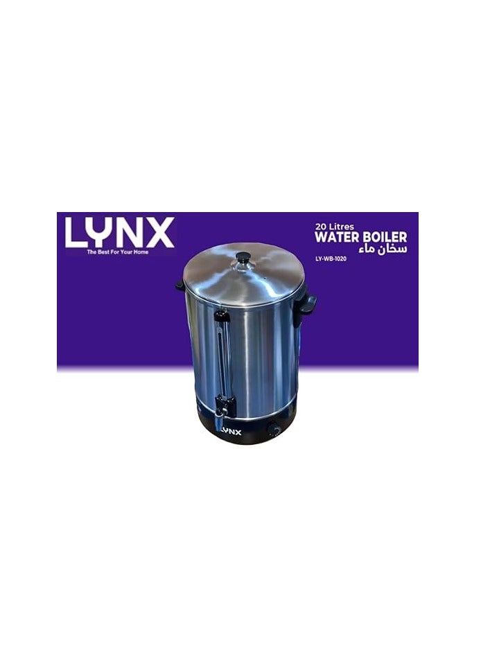 LYNX Water Boiler, 20L, 2000W, Stainless Steel, Variable Temp Control, 110°C Max, Auto Shut-Off, Boil Dry Protection, External Water tap, Non-Drip Drain Tap, Pilot Light Indicator, LY-WB-1020 - Image 4