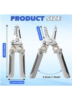 Generic Multifunction Wire Stripper, 6 in 1 Special Wire Stripper Tool for Electrician, Stainless Steel Wire Stripper, Multifunction Wire Pliers for Stripping Cutting Electric Cable Stripper Crimping  - Image 5