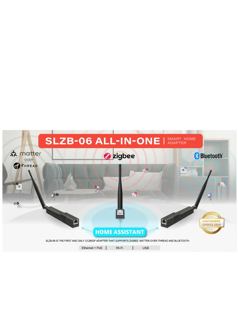 Smlight - Zigbee 3.0 to Ethernet,USB,and WiFi Gateway Coordinator with PoE,Universal Zigbee USB Gateway for Home Assistant - Image 1
