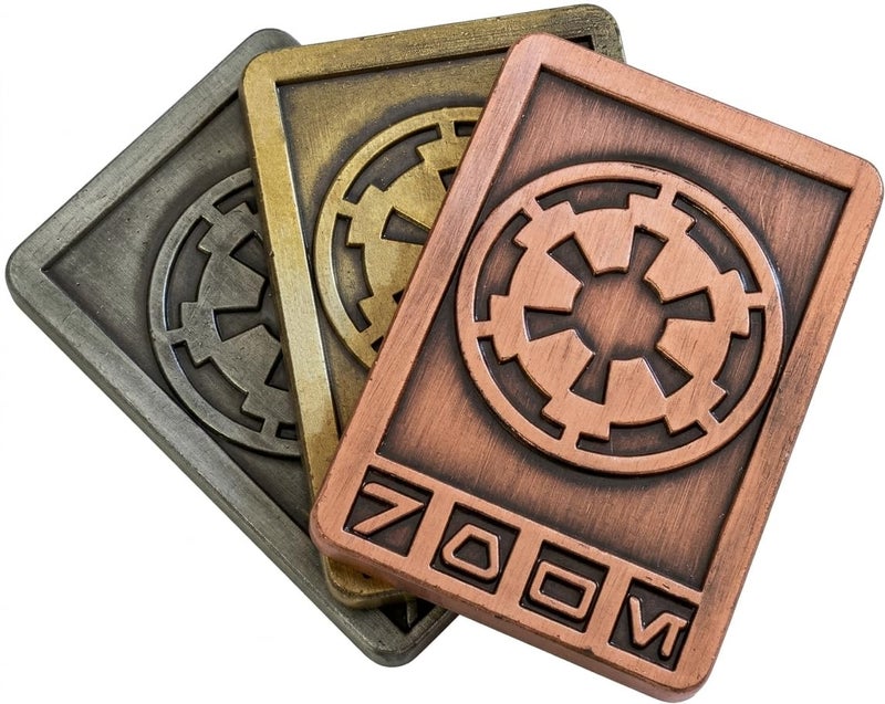 J46 Solid Metal Credits - 3 Piece - Gold, Silver, and Bronze Sabacc Credits - Image 1