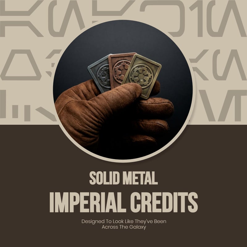 J46 Solid Metal Credits - 3 Piece - Gold, Silver, and Bronze Sabacc Credits - Image 2