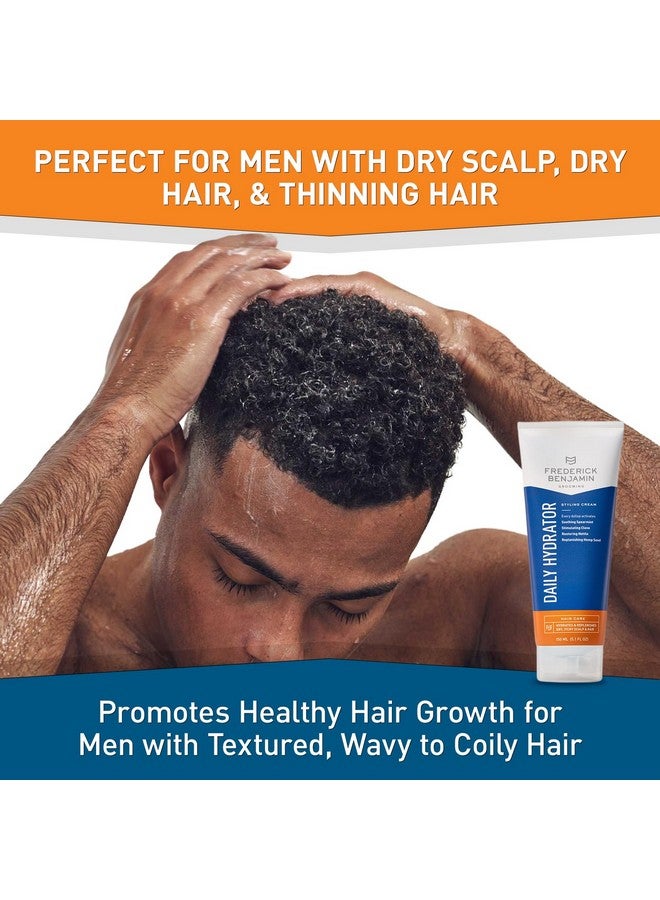 Frederick Benjamin Daily Hydrator Hydrating Hair Cream With Light Hold Natural Hair Moisturizer For Men Hydrates & Replenishes Dry Itchy Scalp & Hair 5.1Oz - Image 3