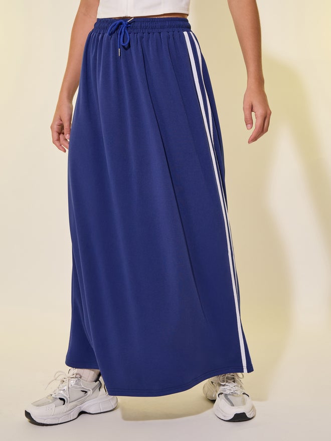 Take Two Take Two Side Stripe Drawstring Waist A-Line Maxi Skirt  - Image 2