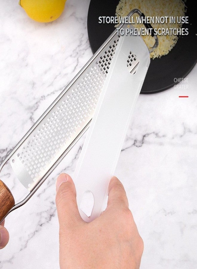 SOARIKING Lemon Zester & Cheese Grater Combo - Stainless Steel Grater for Parmesan, Wood Handle, Garlic, Ginger, Chocolate & Fruits - Perfect for Baking, Cooking & Garnishing - Image 4