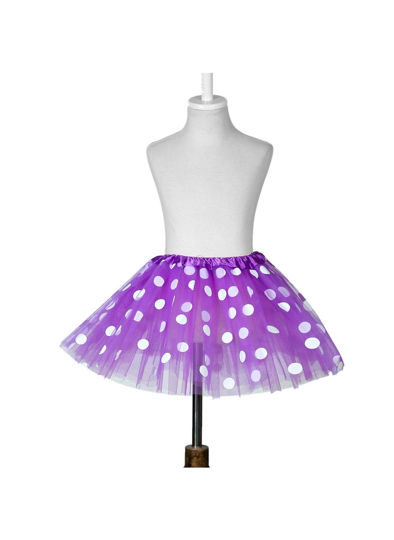 Generic Kids Tutu Princess Tulle Skirt Three Layers Deep Purple 