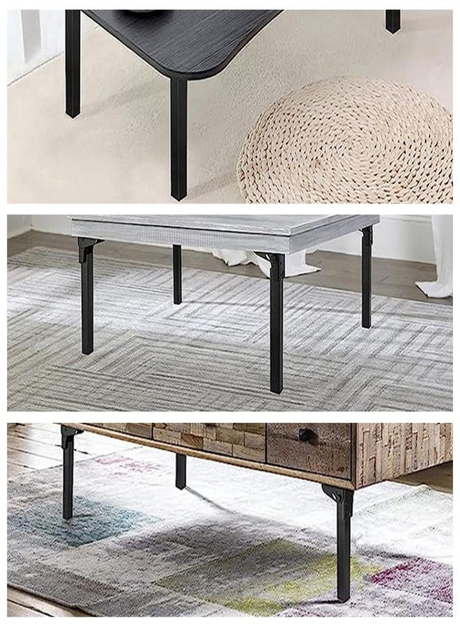 RHBLME 4 Pack Folding Table Legs, 15.75 Inches Folding Legs Heavy Duty Metal Furniture Legs, Sofa Cabinet Dresser Legs for Home Decor Replacement Legs for Bed Table, with Mounting Screws - Image 5