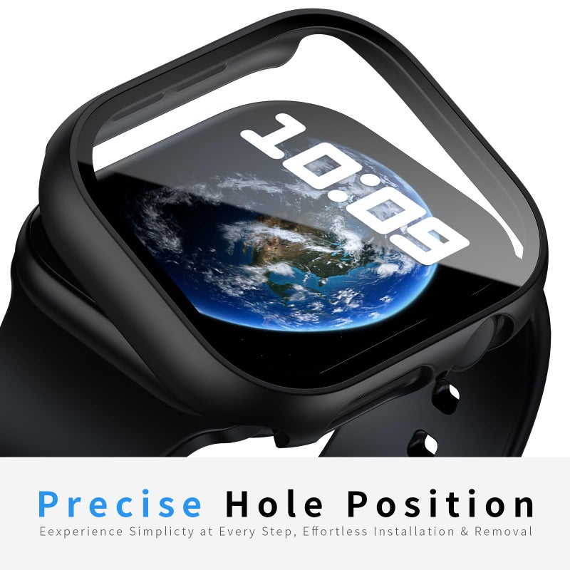 JERXUN 6 Pack Case with Tempered Glass Screen Protector for Apple Watch 11 10 46mm, Ultra-Thin Scratch Resistant Full Protective Hard PC Bumper Cover for iWatch 46mm Accessories - Image 5