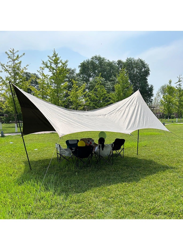 Generic Portable Multi-functional Camping Tarp - Outdoor Sun Rain Shelter with UV Protection for Picnics, Hiking & Backpacking  - Image 1
