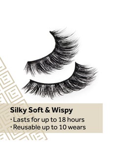 EYLURE Luxe Silk Marquise Reusable Eyelashes Adhesive Included 1 Pair  - Image 4