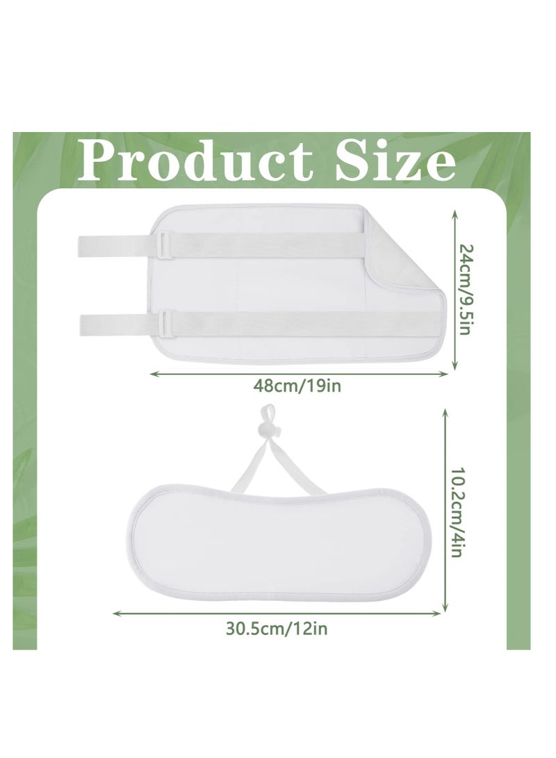 Excefore Castor Oil Wrap Pack Cotton, 4 Pcs Include 2 Waist and 2 Neck, Reusable Compress Castor Oil Pack Wrap, for Liver Detox Waist and Neck Wrap for Thyroid, Castor Oil Not Included (White) - Image 2