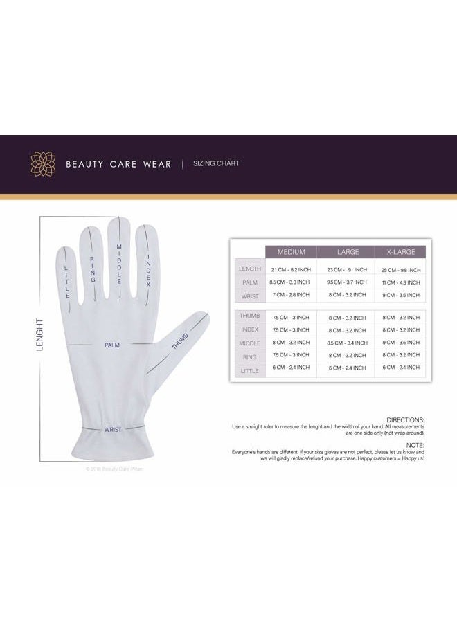 Beauty Care Wear White Gloves Medium (10 pair) - Cotton Gloves for Eczema, Cotton Gloves for Dry Hands, White Cotton Gloves for Women, Spa Glove, Lotion Glove, Sleeping Glove - Image 2