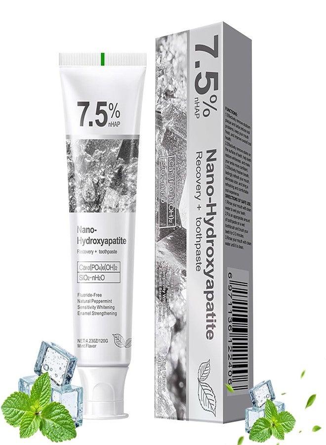 FYEBOO 7.5% Hydroxyapatite ToothpasteAppropriate for Sensitive Teeth & Tooth Strengthening, Tooth Repair, Gentle Mint Fluoride-Free Formula for Daily Use (120g/4.23oz - Image 1
