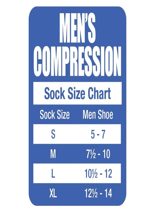 Top Flite Men's Graduated Compression Socks Over The Calf 20-30 Mmhg Sockshosiery, Navy, Large - Image 2