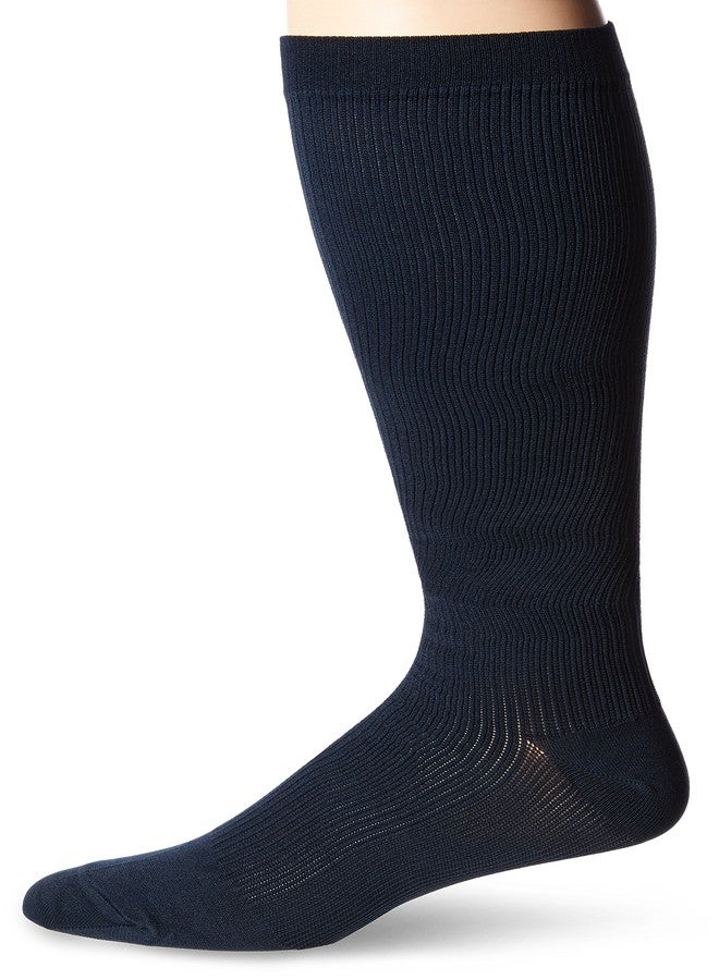 Top Flite Men's Graduated Compression Socks Over The Calf 20-30 Mmhg Sockshosiery, Navy, Large - Image 1