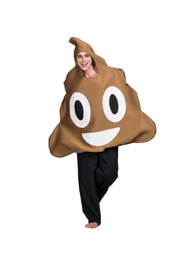 Funny Poop Emoji Costume for Adults, One Size Party Tunic - Image 1