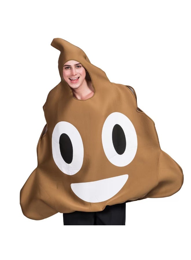 Funny Poop Emoji Costume for Adults, One Size Party Tunic - Image 3