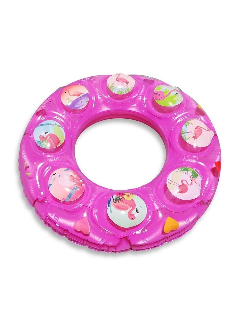 Pink Boat Fun Water Toys medium size "70cm" for Boys and Girls swimming Ring Inflatable Waist Ring Floating  - Image 1