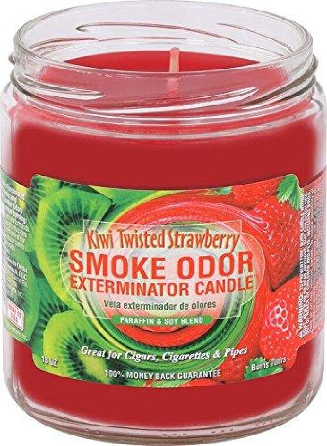 Smoke Odor Exterminator شمعة معطرة لإزالة رائحة الدخان 13 أونصة، كيوي مع الفراولة الملتوية - Image 2