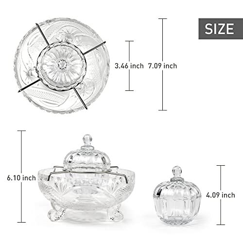 DUEBEL Glass Caviar Dish, 1 Pumpkin-Shape Glass Divided Serving Set Plus 2 pcs. x Mother of Pearl Spoon – Caviar Chiller, Shrimp Serving Dish for Kitchen, Bar, Restaurant, Catering Events - Image 4