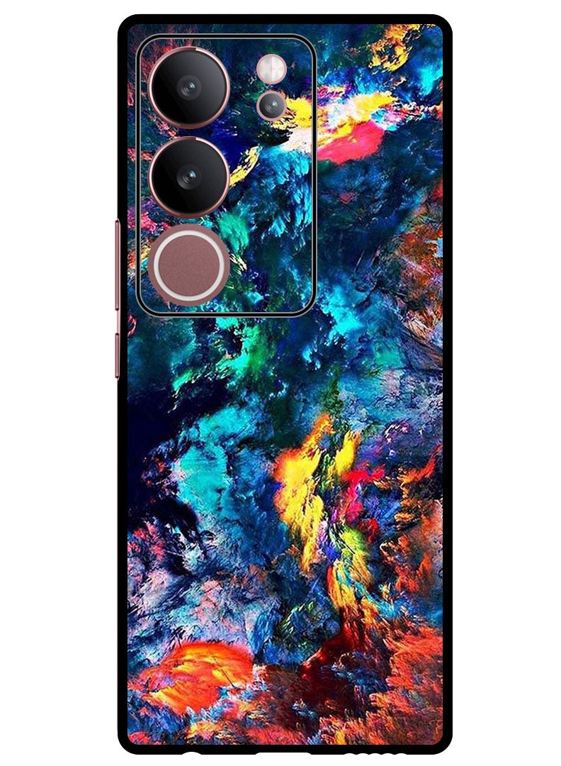 Theodor Protective Case Anti Scratch Shock Proof Bumper Cover For Vivo S17 - S17 Pro Water Colour - Image 1