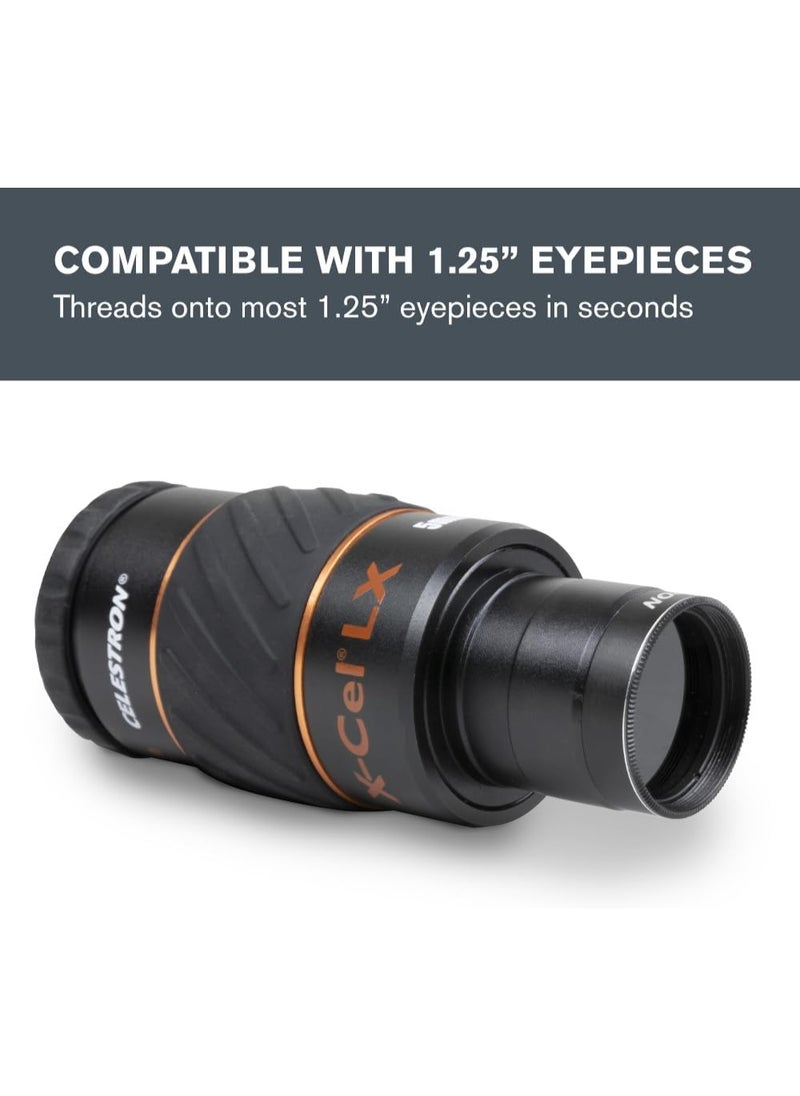 Celestron Celestron 94119-A 1.25 inch Moon Filter - Suitable for Lunar Observation, Extra Bright Planets or Terrestrial Viewing Over Sand or Snow, Black  - Image 3