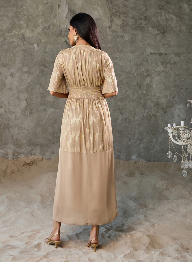 Styli V-Neck Empire Dress  - Image 4