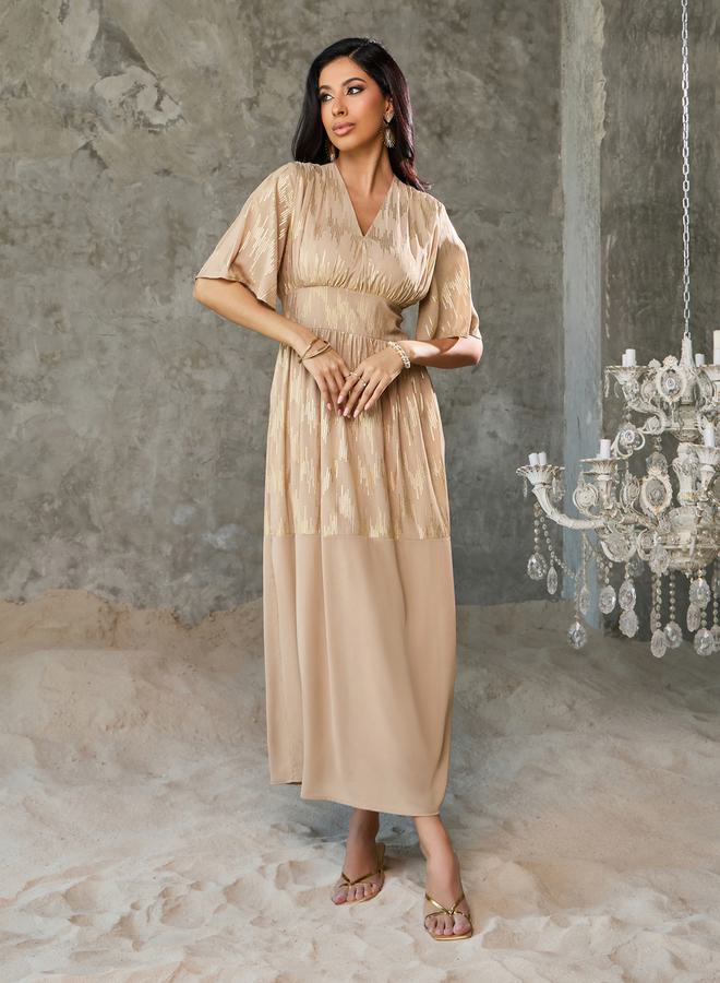 Styli V-Neck Empire Dress  - Image 1
