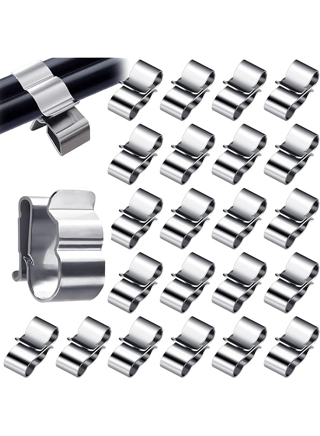 50Pack Stainless Steel Solar Cable Clip Photovoltaic Cable Clips Trailer Frame Wire Clamps PV Cable Clamp for Boat Trailer