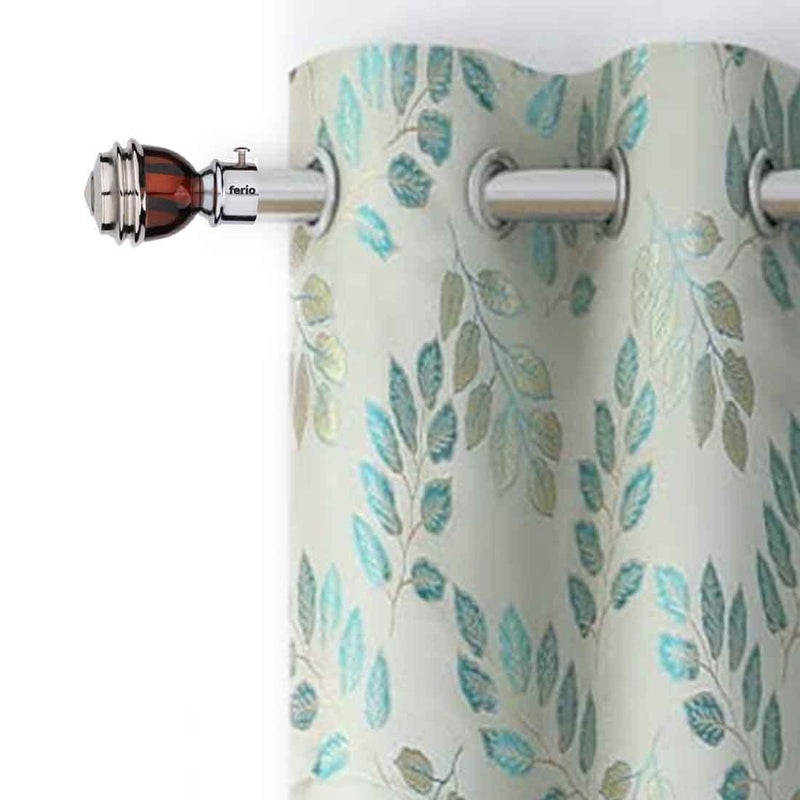 FERIO Stainless Steel Curtain Finials for Door and Windows Fitting for 1 Inch Rod Pocket Size Without Curtain Bracket and Holder for Home Dcor Copper and Mirror Pack of 4 - Image 2