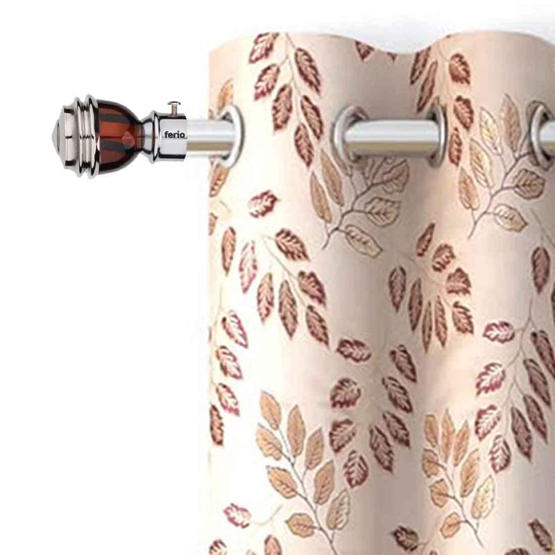 FERIO Stainless Steel Curtain Finials for Door and Windows Fitting for 1 Inch Rod Pocket Size Without Curtain Bracket and Holder for Home Dcor Copper and Mirror Pack of 4 - Image 5