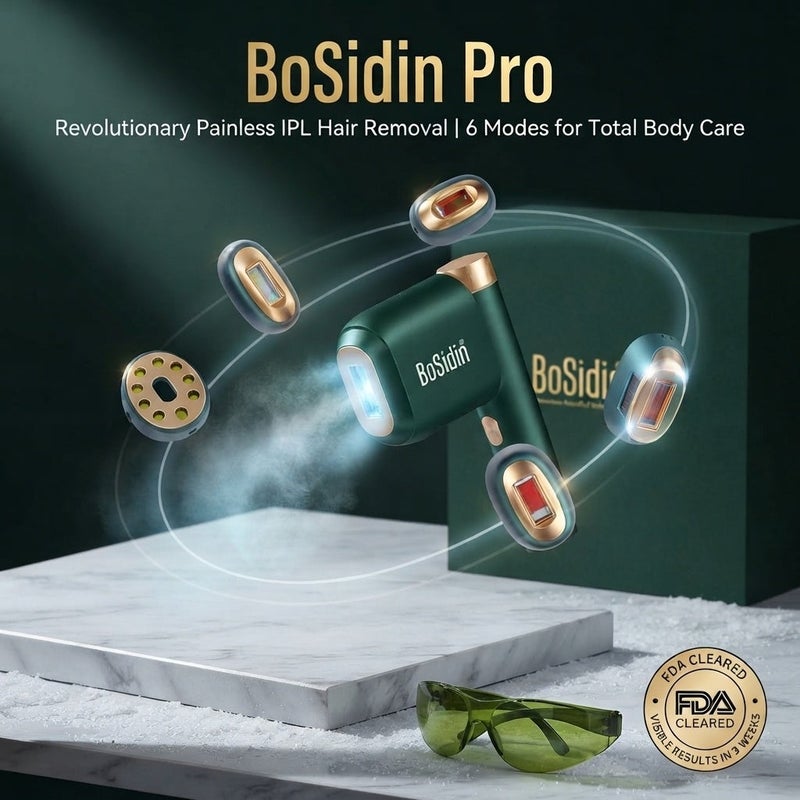 BoSidin Pro Advanced IPL Hair Removal Device for both Men and Women | 20J Max Energy, 41°F Dynamic Cooling Technology, 6 Multifunctional Modes, FDA-Cleared Long-Lasting Hair Reduction for Face, Body, & Sensitive Zones - Image 2