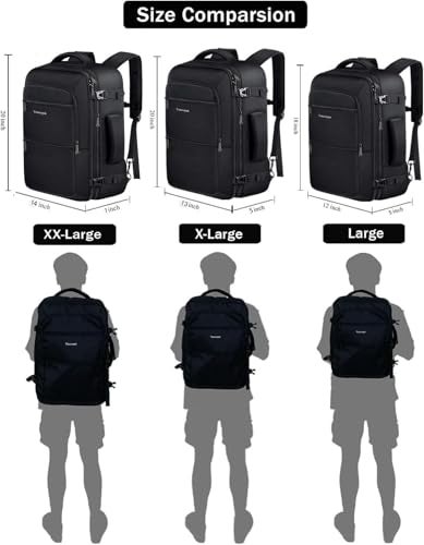 Vancropak 35L Carry on Bags for Airplanes, Luggage Backpack for Travel, Flight Approved Travel Bag for Men & Women, Water Resistant Suitcase Backpack Weekender Business Daypack Overnight Bag, Black - Image 5