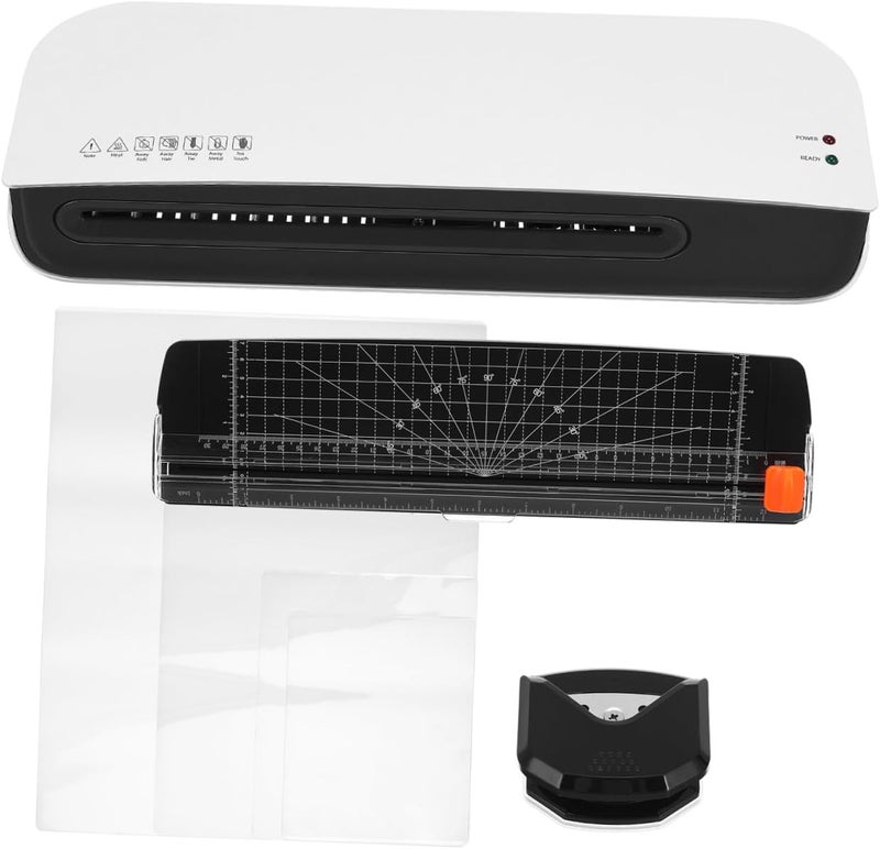 Fast Warm-up Thermal Laminator with Corner Rounder Compact Photo Film Laminating Machine for Home Office Portable Personal Laminator for Documents and Artwork US Plug - Image 1